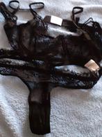 3 delig setje zwart maat S/M nieuw in verpakking, Kleding | Dames, Ondergoed en Lingerie, Ophalen of Verzenden, Zwart, Setje