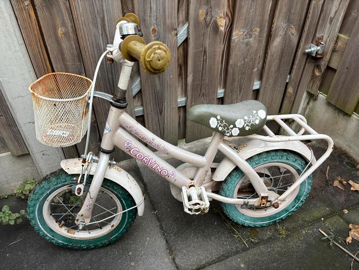 Meisjesfiets 12 inch Corvino, Fietsen en Brommers, Fietsen | Meisjes, Gebruikt, 14 inch of minder, Handrem, Ophalen