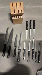 BK Excellent messen set 13 delig (12 messen) met messenblok, Huis en Inrichting, Ophalen, Zo goed als nieuw, Rvs of Chroom, Vaatwasserbestendig