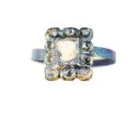 Vingerring brons red stone square 3,36g Ø20,8mm   rf015, Verzenden
