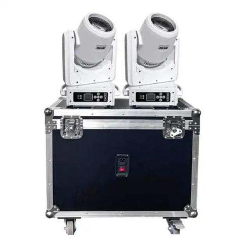 Bundel 2x DJLicht 100W Beam Movinghead Wit met accu + case, Muziek en Instrumenten, Licht en Laser, Nieuw, Licht, Geluidgestuurd