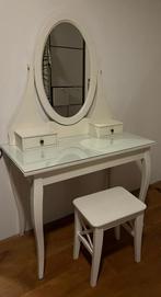 Kaptafel Ikea met krukje, Huis en Inrichting, Tafels | Kaptafels, Ophalen, 100 tot 150 cm, 100 tot 150 cm, Zo goed als nieuw