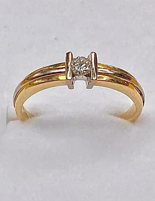 Ring 14k Goud, Sieraden, Tassen en Uiterlijk, Ringen, Nieuw, Dame, 18 tot 19, Goud, Goud, Met edelsteen, Ophalen of Verzenden