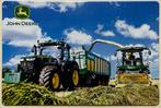 John Deere tractor op land reclamebord van metaal wandbord