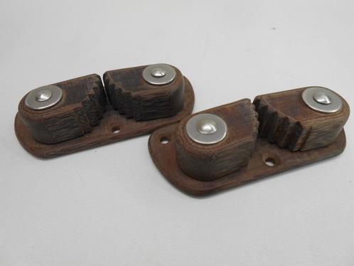 Tufnol schootklemmen, touwklemmen, 12 - 14 mm lijn, set 2 st, Watersport en Boten, Accessoires en Onderhoud, Gebruikt, Lijn of Blok