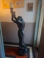 Art Deco Staande Lamp Vrouw met Fakkel, Antiek en Kunst, Antiek | Lampen, Ophalen