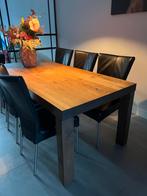 Van Dijk Eettafel - Haasnoot Wonen Katwijk, Huis en Inrichting, Tafels | Eettafels, Ophalen, Gebruikt, 100 tot 150 cm, Eikenhout
