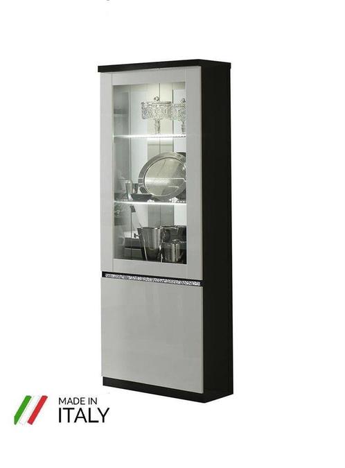 Vitrinekasten 1 deuren Italiaanse hoogglans-gratis LED-Sale-, Huis en Inrichting, Kasten | Vitrinekasten, Nieuw, 25 tot 50 cm