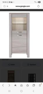 Grijze vitrine kast  serie tom leenbakker, Huis en Inrichting, Kasten | Vitrinekasten, Nieuw, 150 tot 200 cm, 25 tot 50 cm, 50 tot 100 cm