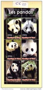 Panda's - du Tchad 2003 - Gestempeld, Postzegels en Munten, Postzegels | Thematische zegels, Dier of Natuur, Verzenden, Gestempeld