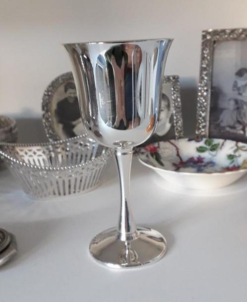 Prachtige oude unieke verzilverde kelk/beker., Antiek en Kunst, Antiek | Servies los, Ophalen of Verzenden
