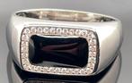 Massief zilveren HEREN (pink) zegelring, Sieraden, Tassen en Uiterlijk, Ringen, Verzenden, 19 tot 20, Zwart, Heer