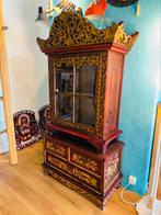 Chinese indische vitrine op ladekast set, Ophalen