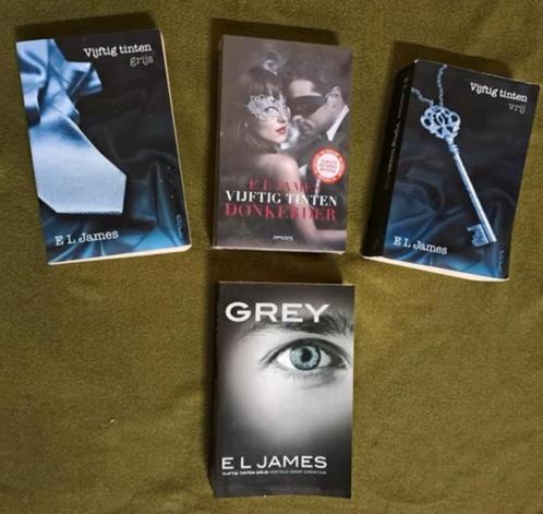 4 x vijftig tinten grijs E.L. James, Boeken, Romans, Gelezen, Nederland, Ophalen of Verzenden