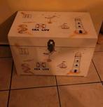 Leuke Houten Kist, sealife thema, Huis en Inrichting, Woonaccessoires | Kisten, Ophalen, Minder dan 50 cm, Gebruikt, Grenenhout