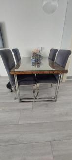 Eetkamer en salontafel, Huis en Inrichting, Complete eetkamers, Ophalen, Zo goed als nieuw, Modern, 4 tot 6 stoelen