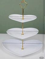 3-laags hartvormig taartplateau, Ophalen, Nieuw