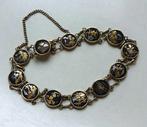 Jaren '40 Japanse Kyoto damascene armband: goud + zilver, Ophalen of Verzenden, Koper, Armband, Verguld