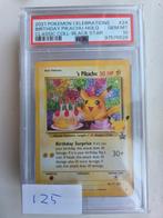 Birthday pikachu celebrations psa 10 holo bleed error, Ophalen of Verzenden, Zo goed als nieuw, Losse kaart