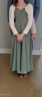 Bruidsmeisjes jurk kleur basilicum galajurk feestjurk, Kinderen en Baby's, Kinderkleding | Maat 158, Ophalen, Zo goed als nieuw