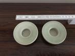 Set kandelaars kaarsenhouder groen pastel keramiek, Huis en Inrichting, Woonaccessoires | Kandelaars en Kaarsen, Overige materialen