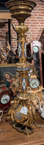 Grote vuurvergulde bronzen cloisonne lamp 165 h €1125., Antiek en Kunst, Ophalen