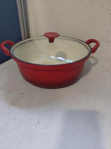 Rode Braadpan met Deksel - Gietijzer beschikbaar voor biedingen