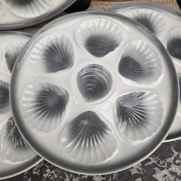 6 vintage Moulin des Loups oesterborden  beschikbaar voor biedingen