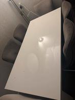 LAATSTE KANS MOET SNEL WEG Witte Eettafel voor 6 Personen, Kunststof, Gebruikt, 100 tot 150 cm, Ophalen of Verzenden