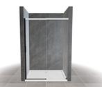 Douchewand schuif 120 breed voor Nis, Ophalen, Gebruikt, Glas, Douche