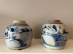 Antieke Chinese gemberpotten met landschap, Ophalen