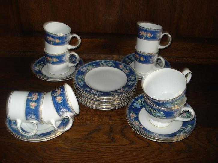 Wedgwood blue sisam servies delen, Huis en Inrichting, Keuken | Servies, Zo goed als nieuw, Overige typen, Wedgwood, Porselein