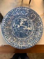 Bord Antiek Royal Mosa Maastricht chinees blauw wandbord 192, Antiek en Kunst, Ophalen of Verzenden