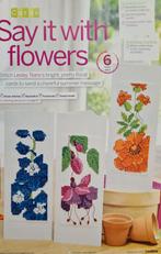 Bloemen 3 borduurpatronen om b.v. boekenleggers te maken, Hobby en Vrije tijd, Ophalen, Nieuw, Handborduren, Patroon