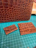 Krokodillen leren tas rond 1920, Ophalen of Verzenden, Gebruikt, Bruin