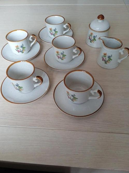 vintage servies Wild Flowers, Huis en Inrichting, Keuken | Servies, Zo goed als nieuw, Kop(pen) en/of Schotel(s), Overige stijlen