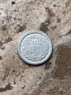 10 cent 1915 Wilhelmina, mooie kwaliteit, Postzegels en Munten, Munten | Nederland, Verzenden, Zilver, 10 cent, Koningin Wilhelmina