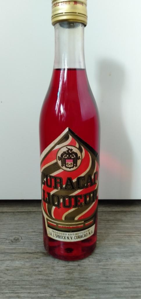 Vintage fles Curacao Liqueur, Verzamelen, Wijnen, Zo goed als nieuw, Overige typen, Overige gebieden, Vol, Ophalen of Verzenden