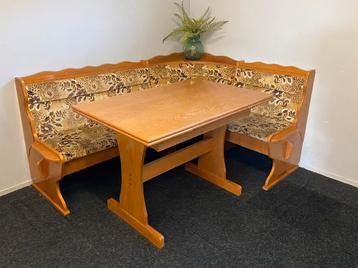 vintage Duitse eethoek  Oostenrijkse zithoek hoekset bank beschikbaar voor biedingen