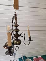 kroonluchter messing met 3 lampen, Ophalen of Verzenden, 'T Olde Gre-j, Info@toldegrej.nl, Endepoelstraat 20f Didam