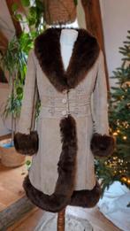 Vintage 70s Afghaanse lammy shearling schapenvacht winterjas, Bruin, Niet ingevuld, Ophalen of Verzenden, Zo goed als nieuw