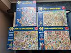 Jan van Haasteren puzzels 4x 1000 stukjes, Ophalen, 500 t/m 1500 stukjes, Zo goed als nieuw, Legpuzzel