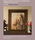 Mooi schilderij hond op linnen, Ophalen
