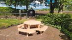 Ronde Picknicktafel douglas inclusief bezorgen, Tuin en Terras, Picknicktafels, Ophalen of Verzenden, Nieuw, Rond, Hout