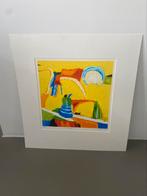 Saskia Bremer zeefdruk New Age a.i. 57x61 geel, Ophalen