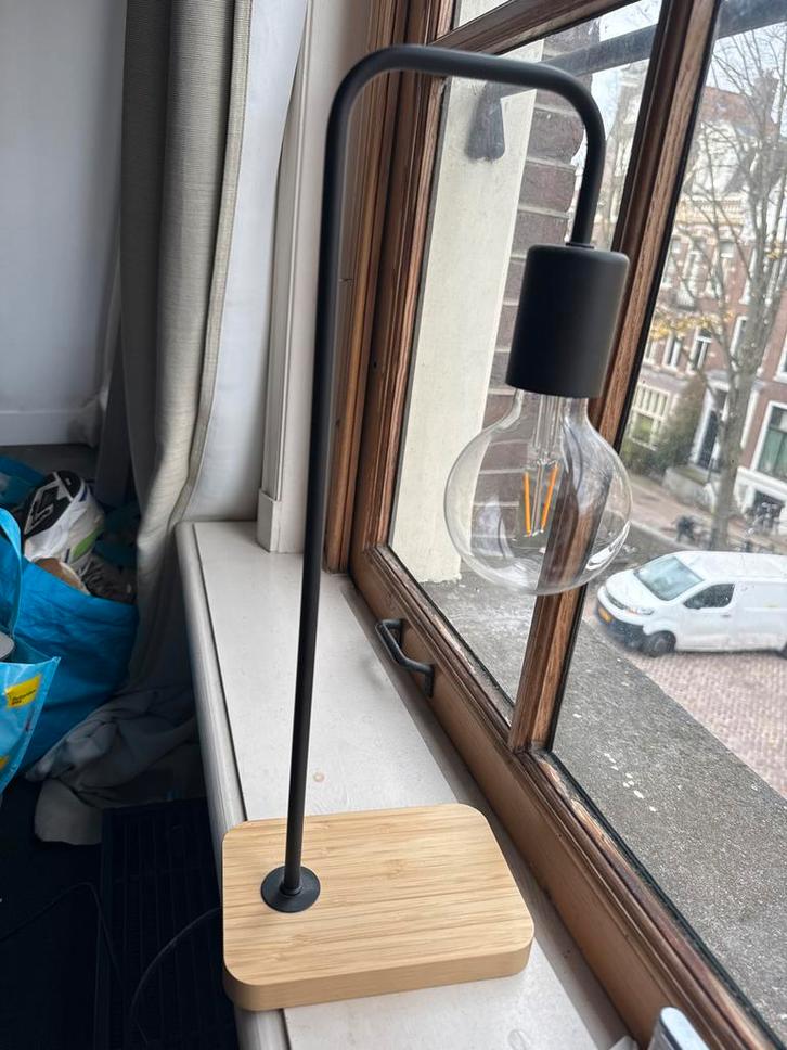 Ikea Lamp te koop, Huis en Inrichting, Lampen | Tafellampen, Zo goed als nieuw, 50 tot 75 cm, Hout, Ophalen