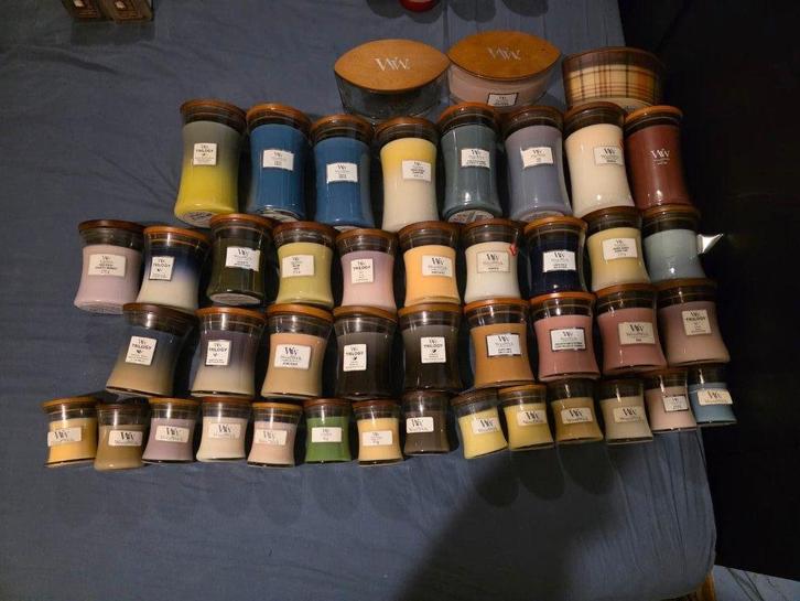Woodwick - grote partij small/medium/large jars, Huis en Inrichting, Woonaccessoires | Kandelaars en Kaarsen, Zo goed als nieuw