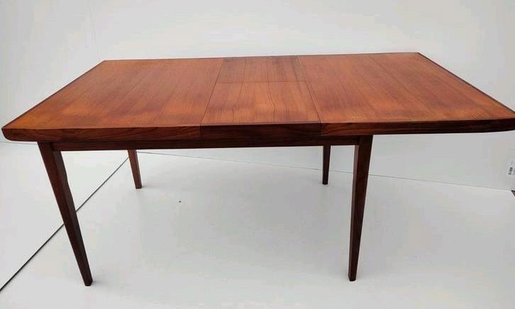 Vintage Louis van Teeffelen Uitschuiftafel, Huis en Inrichting, Tafels | Eettafels, Gebruikt, 50 tot 100 cm, 100 tot 150 cm, Rechthoekig