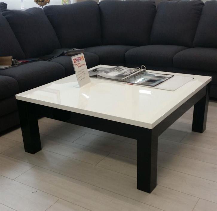 Wit zwart Salontafel Vierkant 100x100 cm MDF SALE, Huis en Inrichting, Tafels | Salontafels, Nieuw, Minder dan 50 cm, 50 tot 100 cm