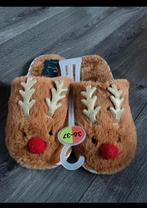 Nieuwe Kerst sloffen van rendier Rudolf mt 36 37, Overige kleuren, Verzenden, Zo goed als nieuw, Pantoffels of Sloffen